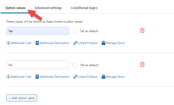 option values