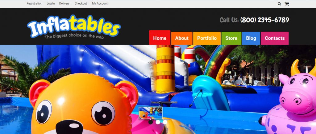 A screenshot of Inflatables’ demo