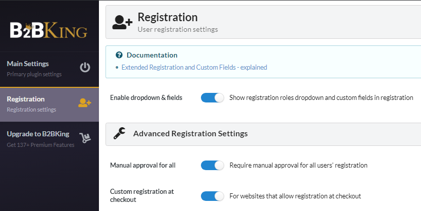 user registration