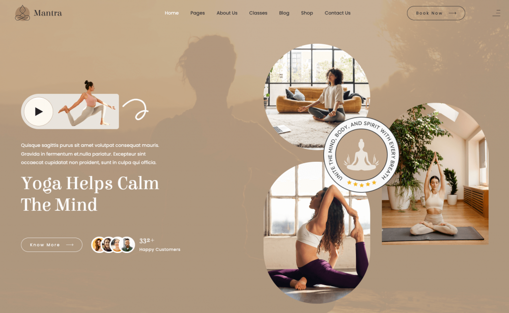 Mantra - Yoga Fitness WordPress Theme