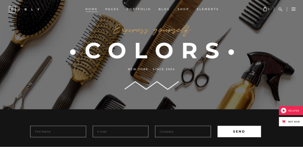 Curly - A Stylish Theme for Hairdressers and Hair Salons