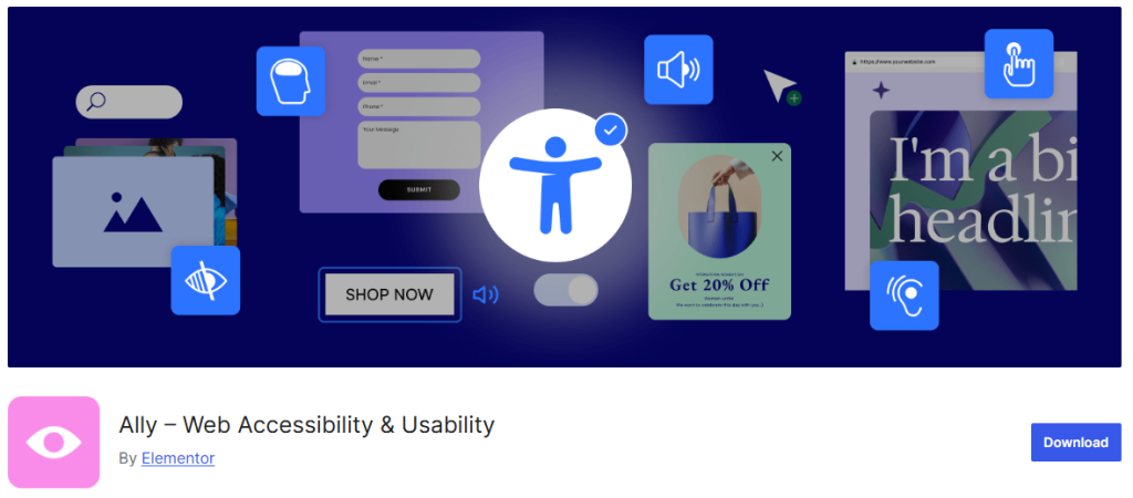 Ally – Web Accessibility & Usability - wcag wordpress plugins