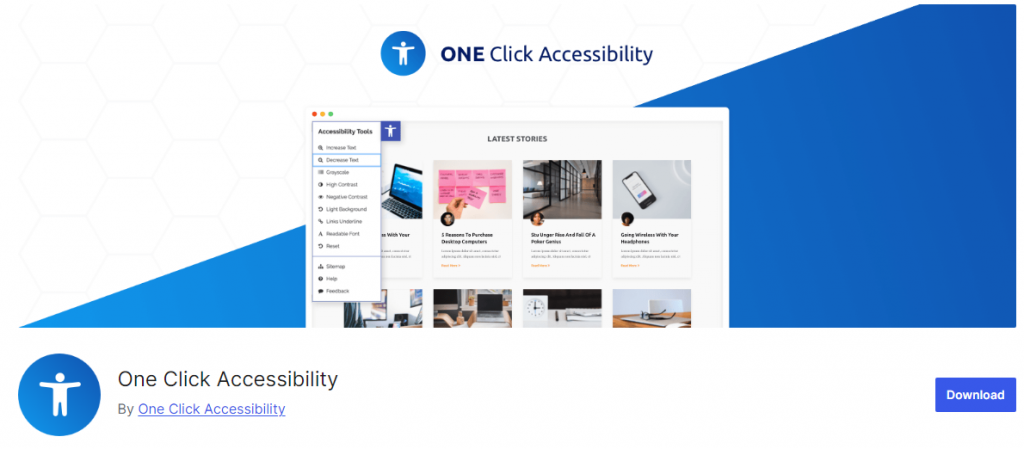 One Click Accessibility - wordpress accessibility plugins