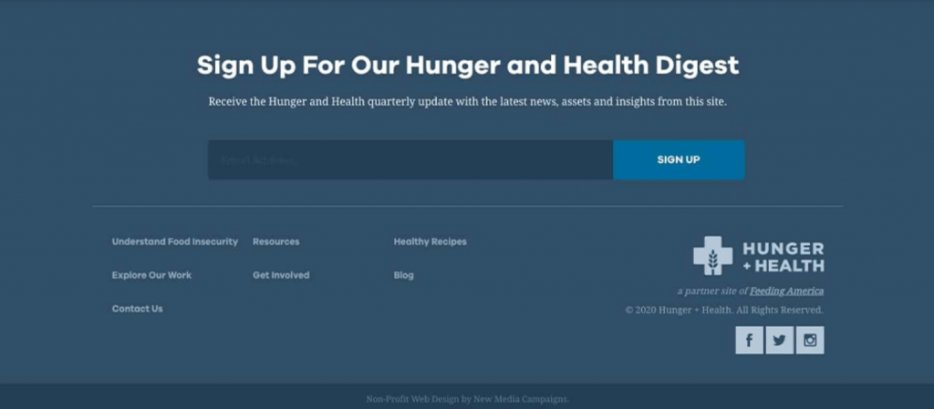 footer of hunger health