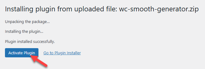 activate wc smooth plugin