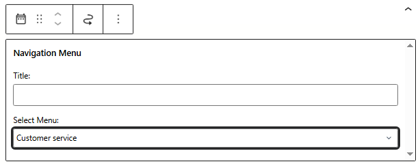 navigation menu