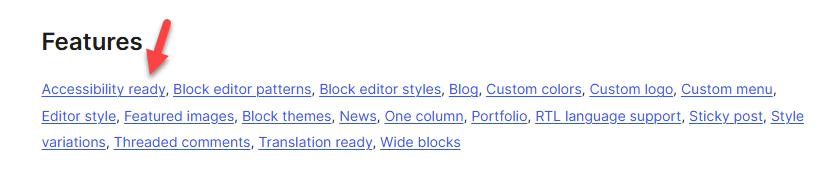 accessibility ready option