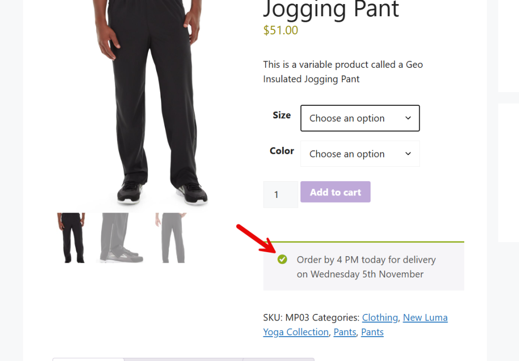 estimated delivery date