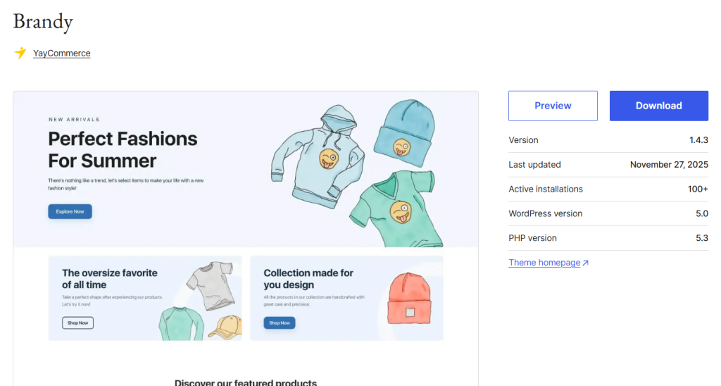 Brandy - GeneratePress alternatives