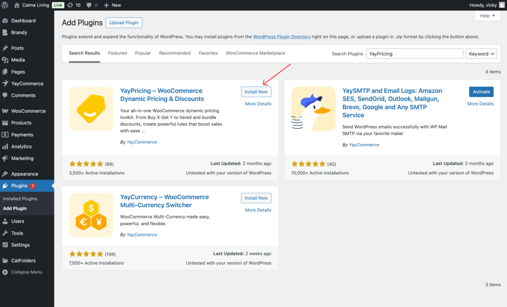 Install and Activate YayPricing