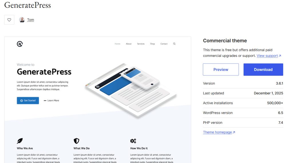GeneratePress theme - WooCommerce Themes for Fashion and Clothing