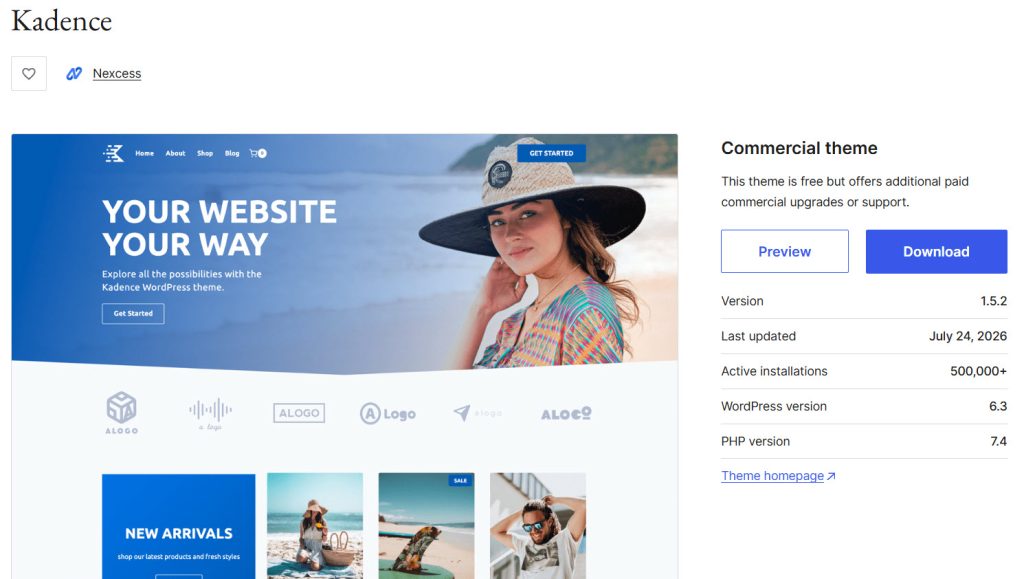 Kadence theme - WooCommerce Themes for Fashion and Clothing
