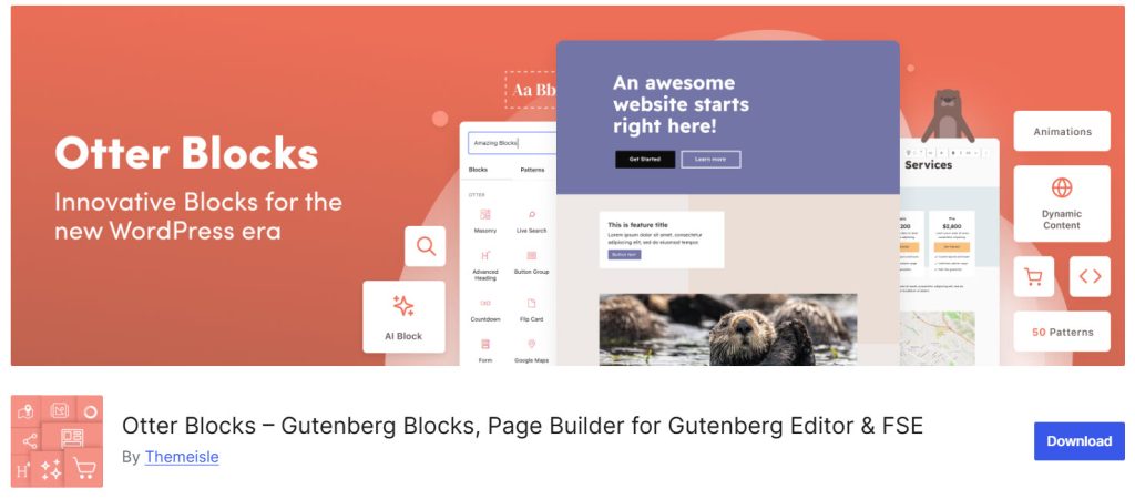 Otter Blocks - Kadence Blocks alternatives